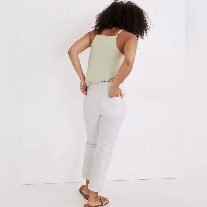 Madewell The Tall High-Rise Slim Boyjean in Tile White Slouchy NWT $128 Size 25T - Image 2