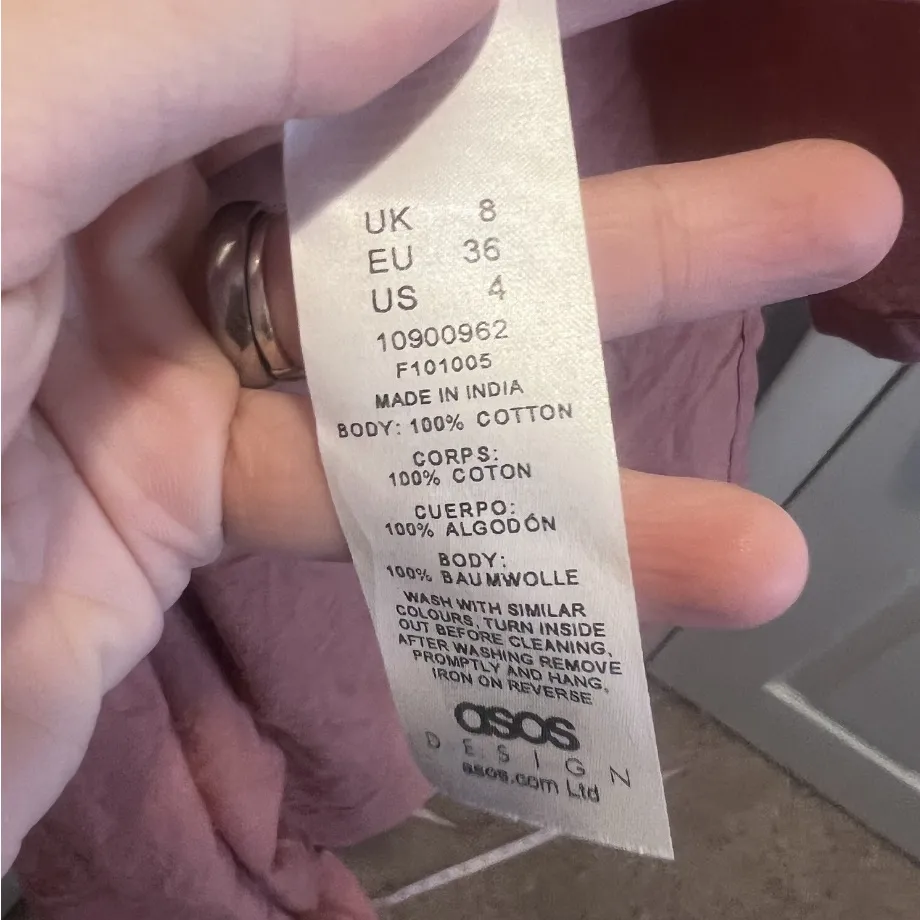 ASOS Dusty Pink Smocked Mini Dress - Image 8