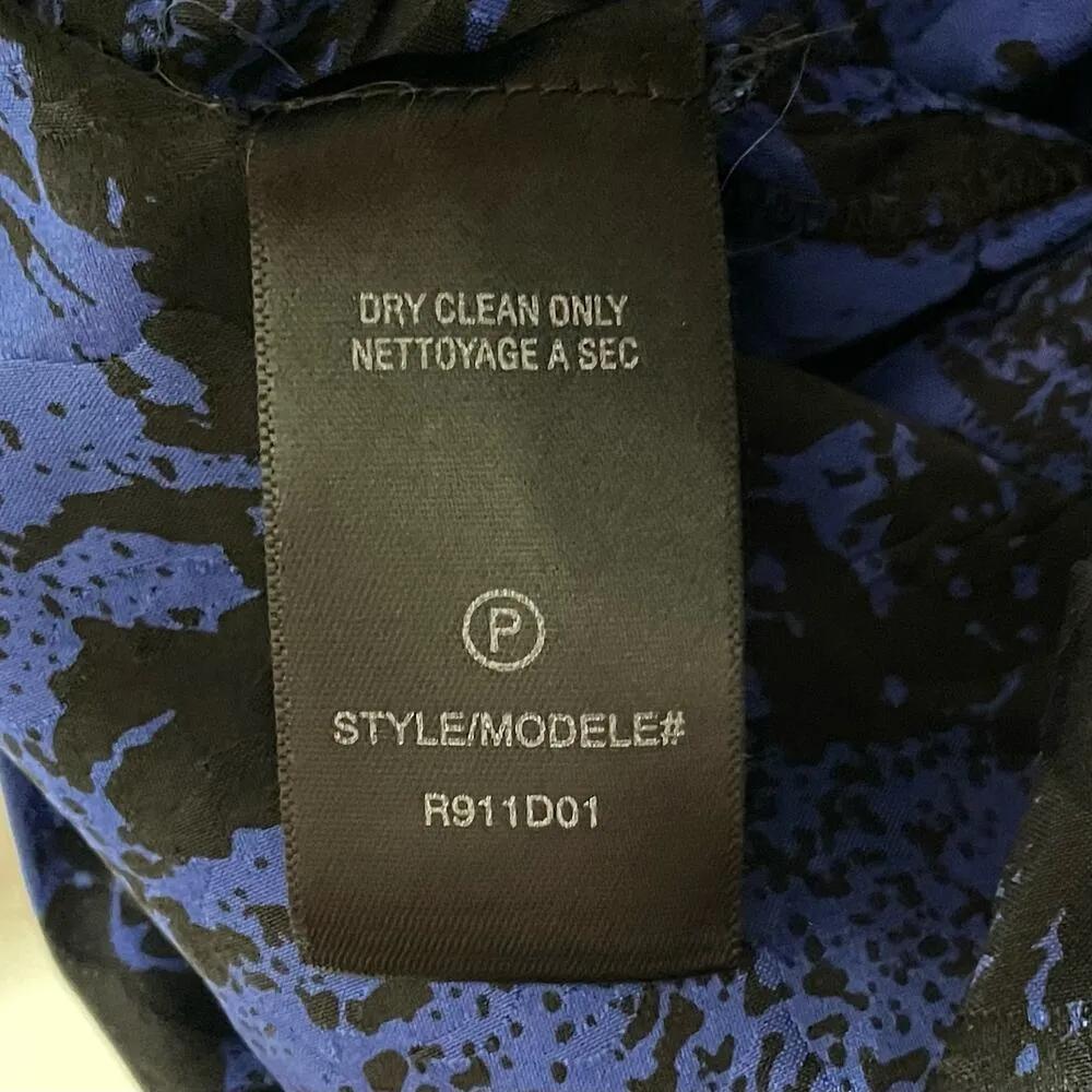 Robert Rodriguez Silk Tiered Sleeveless Dress - Blue/Black - 10 - Image 9