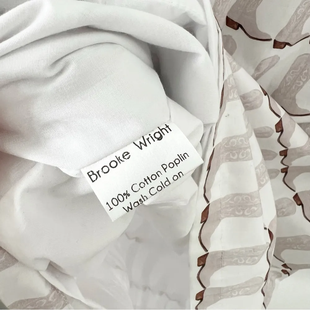 Brooke Wright WILLOW DRESS BOOT COLLECTION Western White Size Large L - Image 2