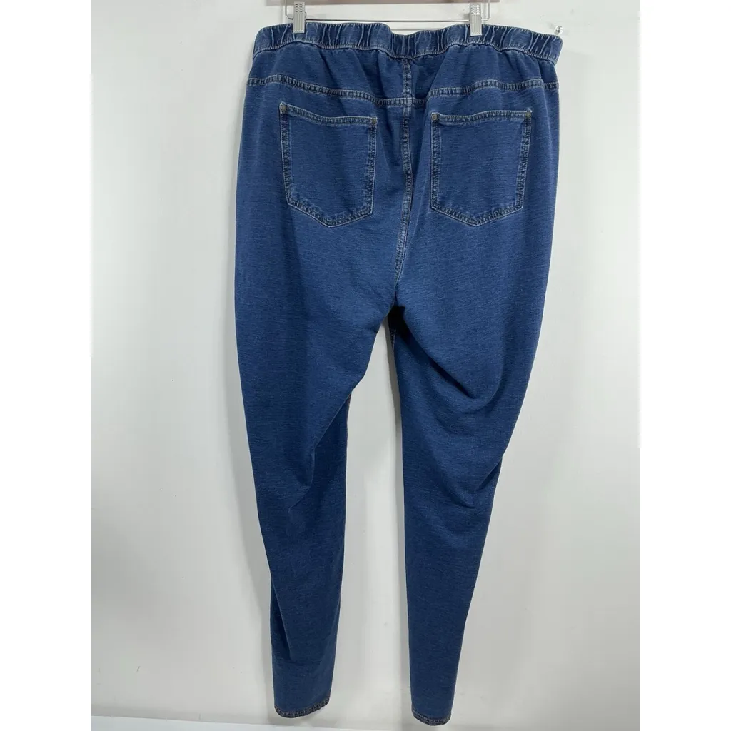 Womans Excellent Catherines Pullon Knit Blue Jeans 3XWT (26/28WT) 0055/O-2 - Image 2