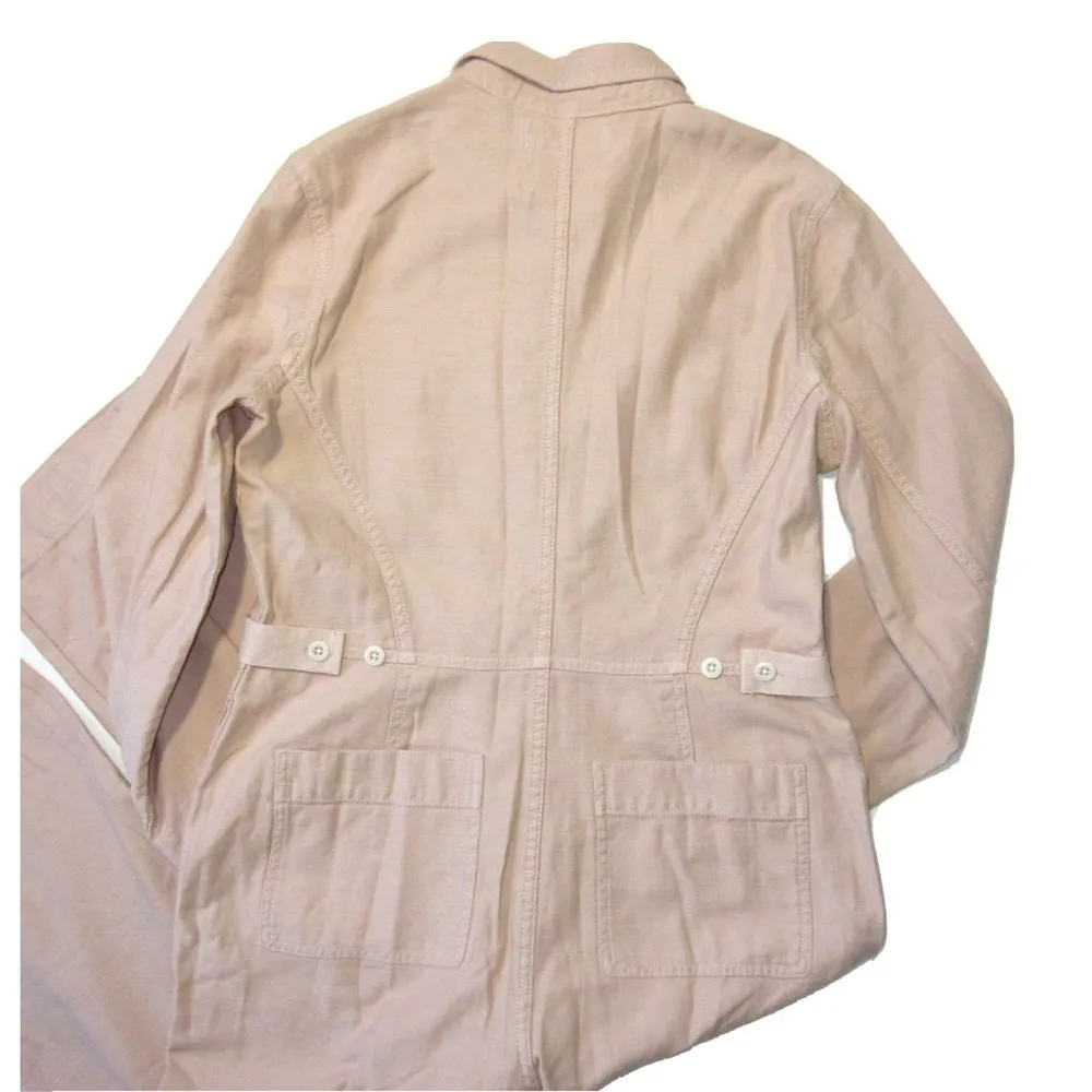 NWT Madewell Garment Dyed Zip Front Coverall in Avalon Pink Jumpsuit L - Image 4