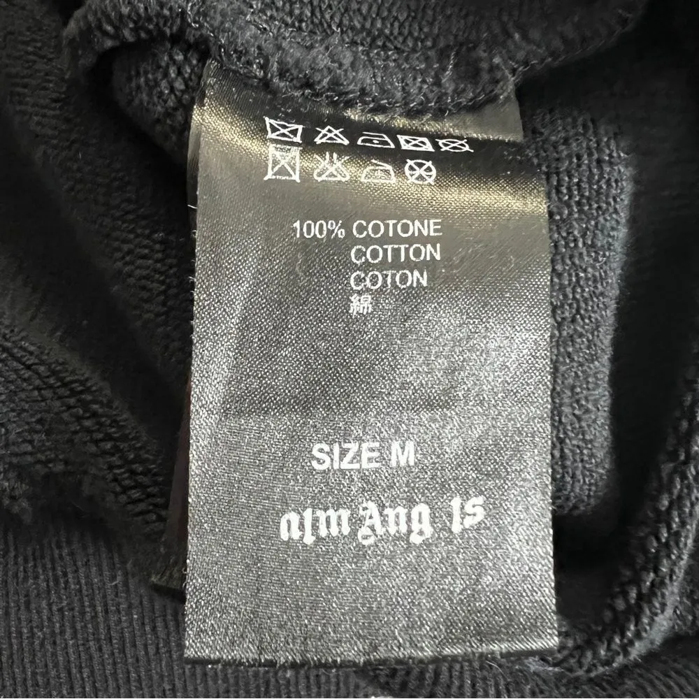 Palm Angels Black Flame Sleeve Hoodie Medium - Image 9