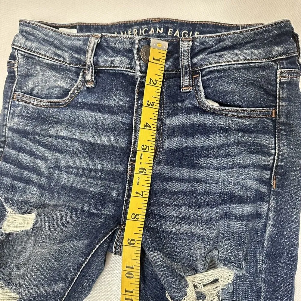 American Eagle Jeans Women 4 Blue Jegging Crop Next Level Stretch Denim - Image 7
