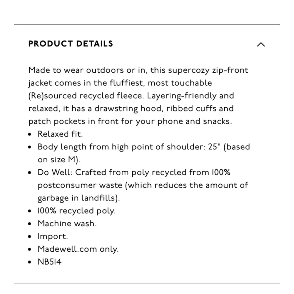 Madewell (Re)sourced Fleece Hooded Zip Jacket - Image 4