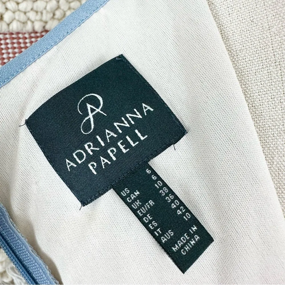 Bell Sleeve Georgia Lace Sheath Cocktail Dress Blue Size 6 - Image 12