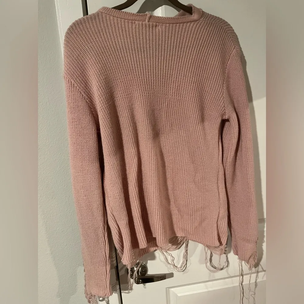 ASOS Club L Ladder Detail Choker Neck Distressed Sweater Size : U.S 10 - Image 4