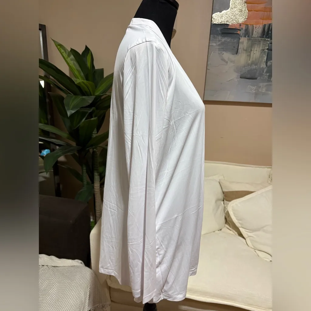 White UPF 50+ Sun Protection Cardigan Size XL - Image 2