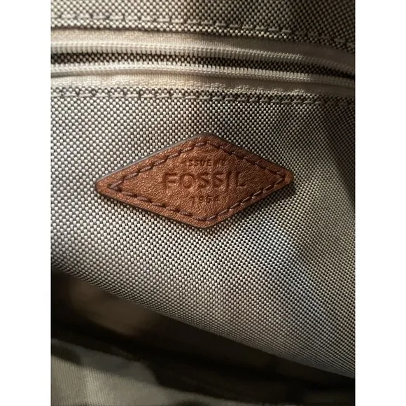 Fossil Rachel Leather Tote Handbag Black/Brown Purse Shoulder Bag MSRP $230‎ - Image 5
