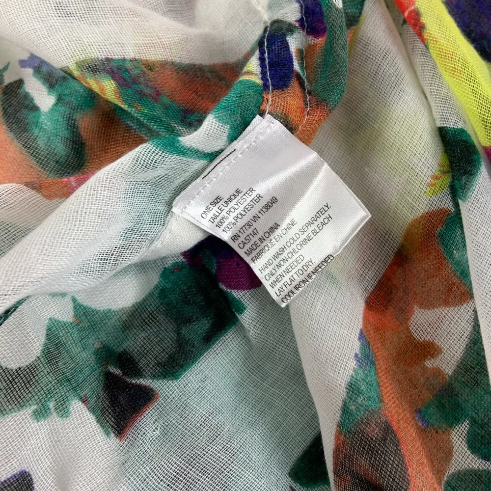 34” multi color design Cowl neck scarf - Image 5