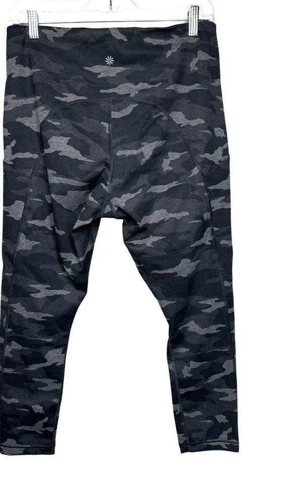 Athleta Pants Women 1X Black Gray Ultimate Camo 7/8 Tight Workout Gym Athleisure - Image 2