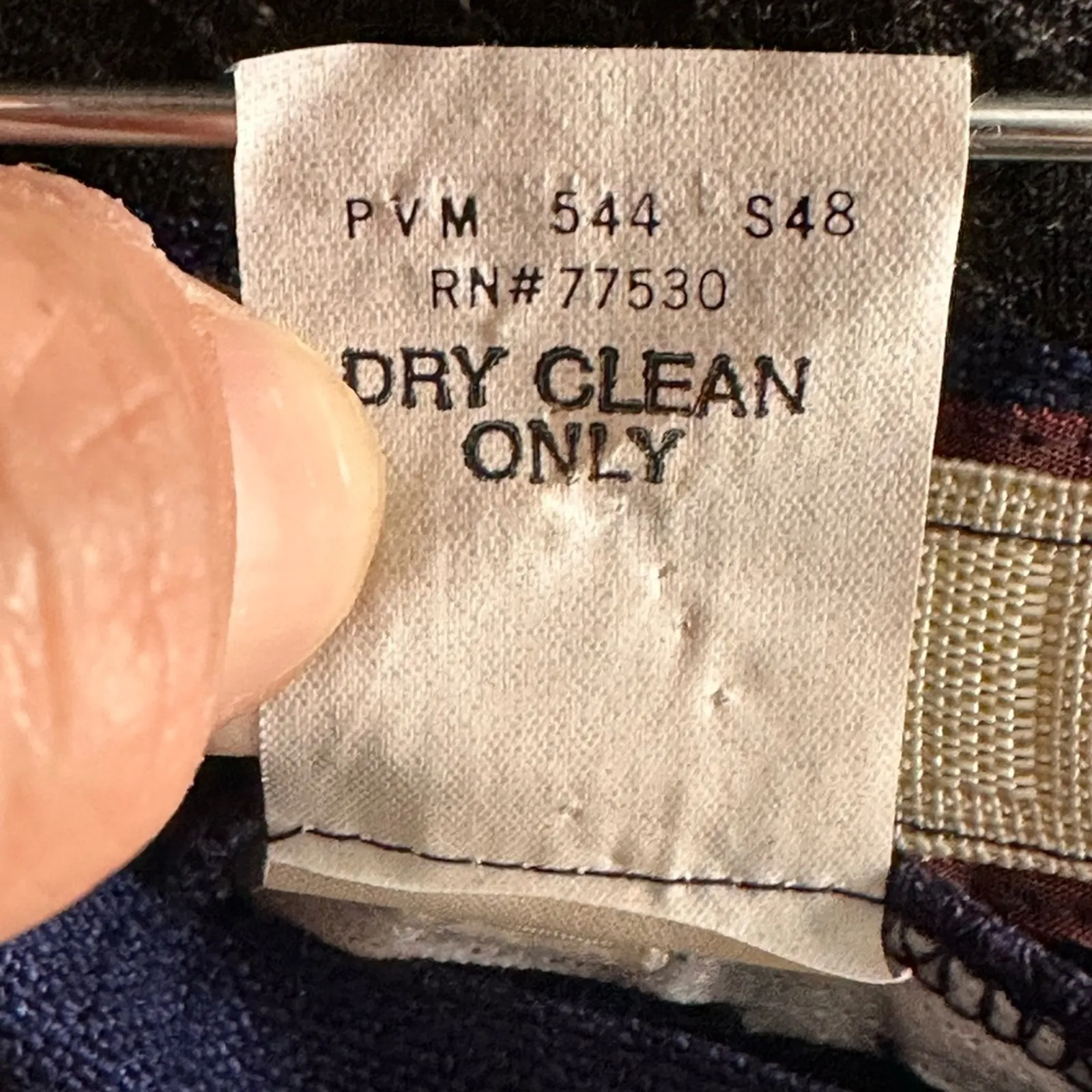 Vintage 80s JOs. A Bank Navy Blue Raw Silk Skirt Suit Set - Image 7