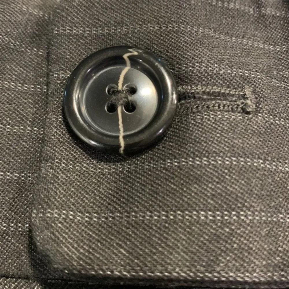 BR - Banana Republic Martin Fit Charcoal Gray Stripe Pants Size 8 EUC #4438 - Image 9