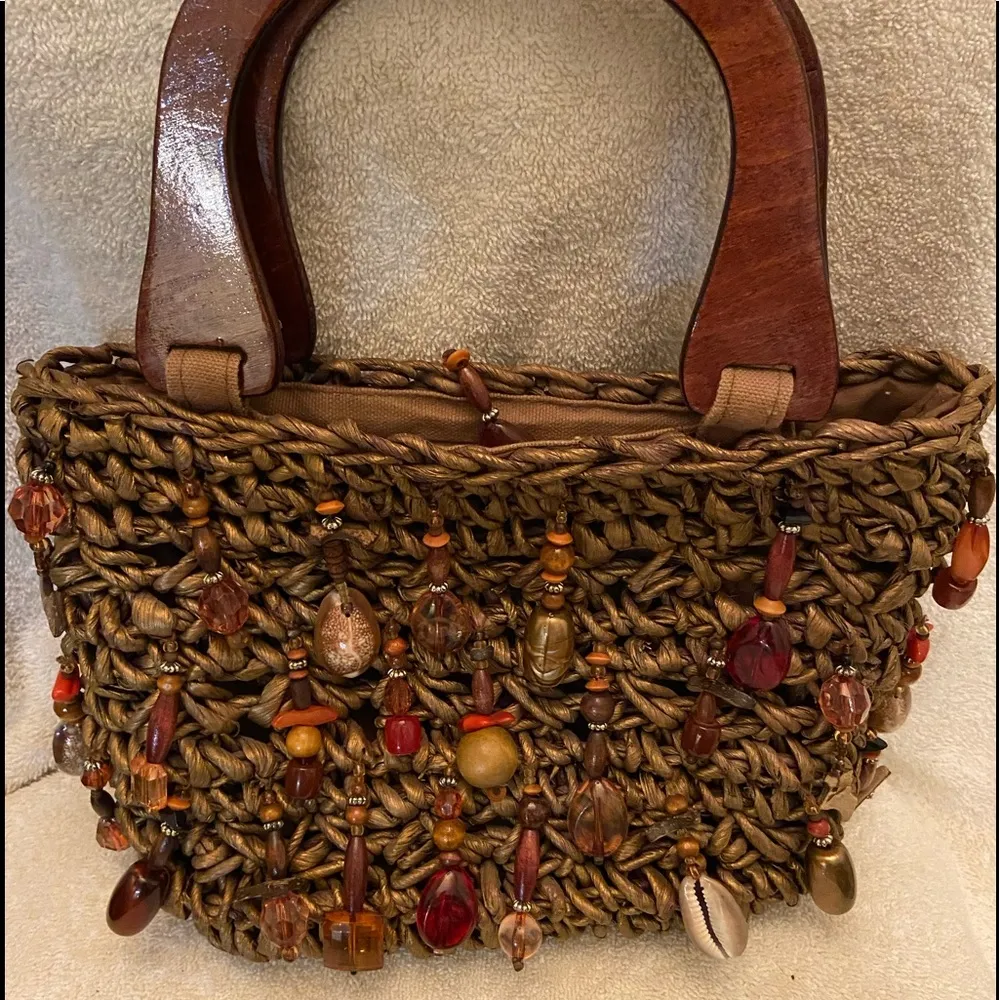 Cappelli Straworld Seashell Brown Handbag - Image 8