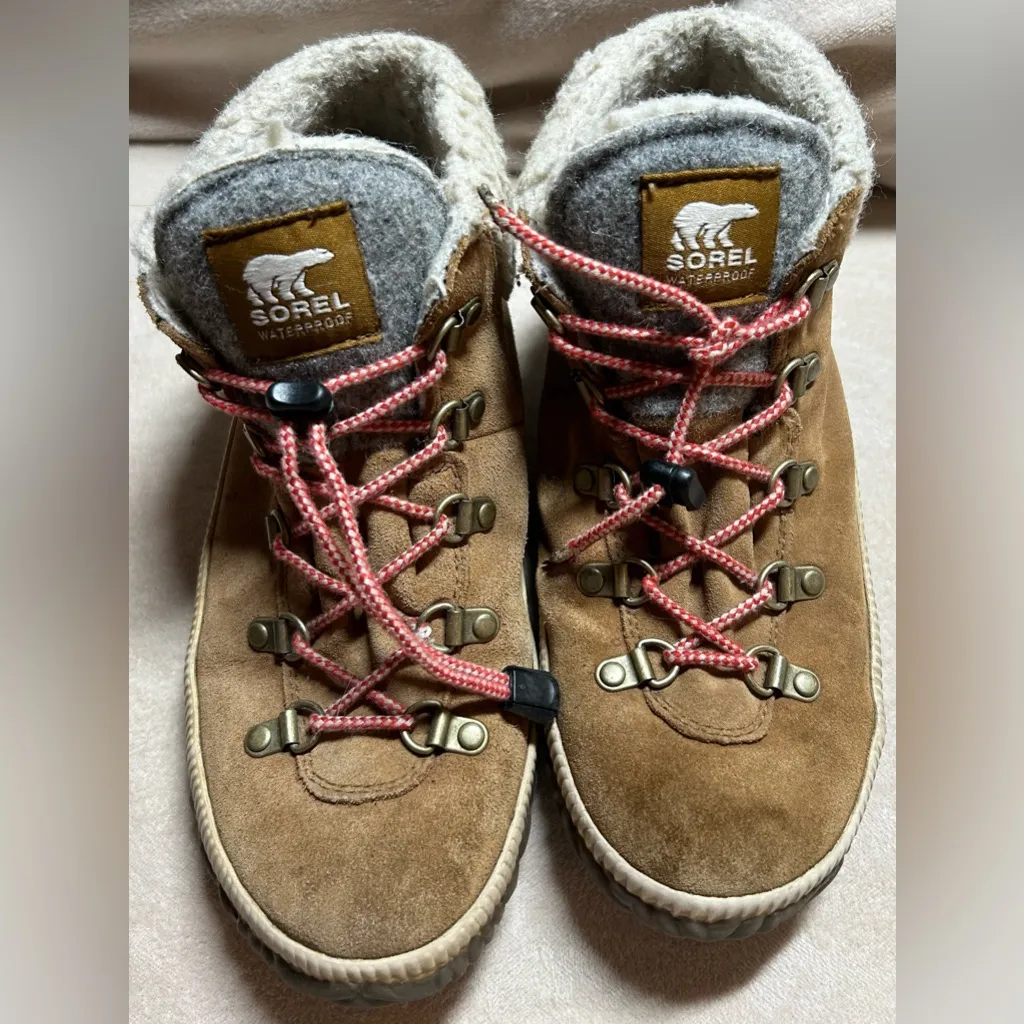 Sorel Women's Size 5 Brown Out N About Conquest Waterproof Fur Boots Shoes - Image 3