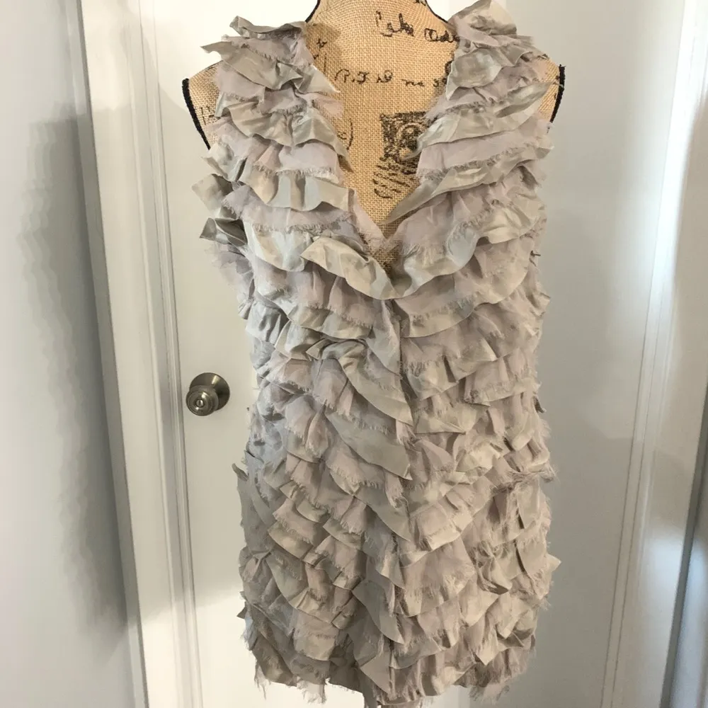 J. Crew Collection Merino Wool Silk Flutter Vest - Image 3