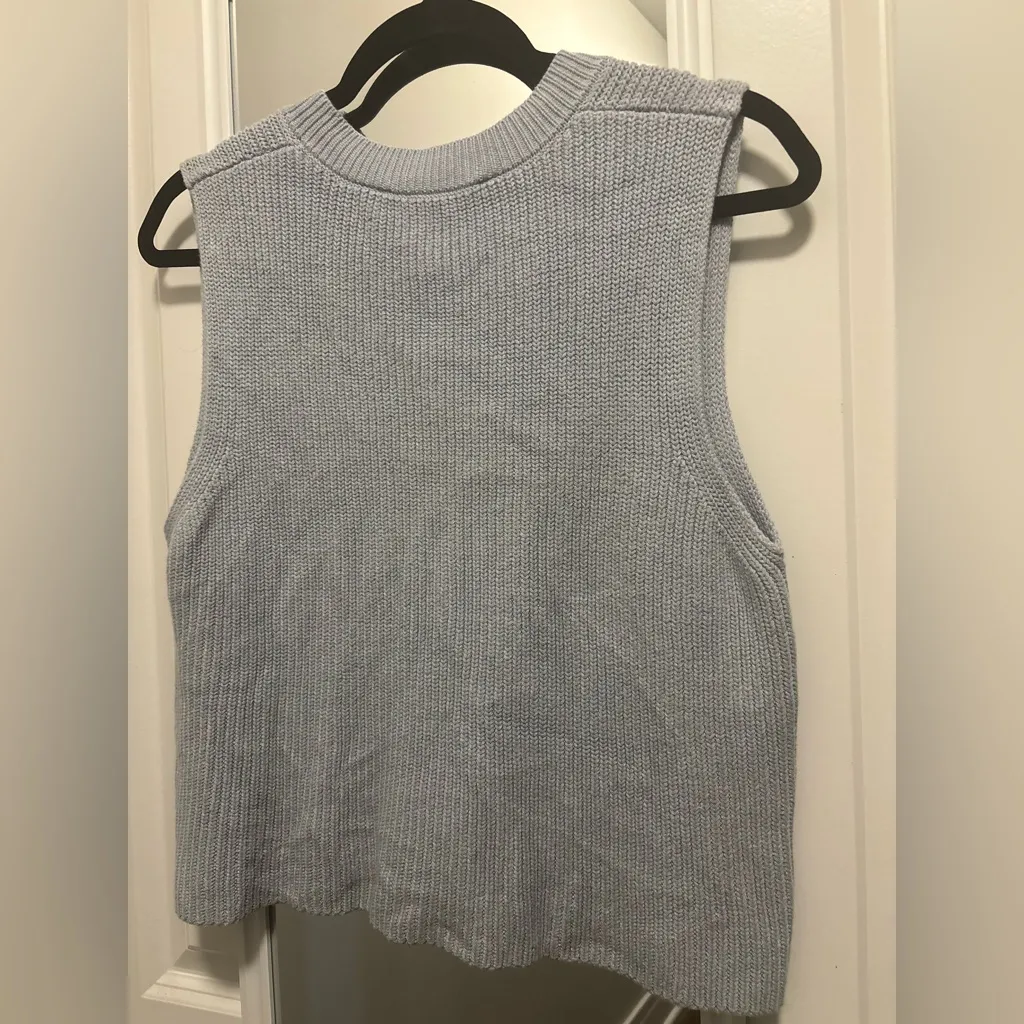Zara Light Blue Knitted Vest - Image 5