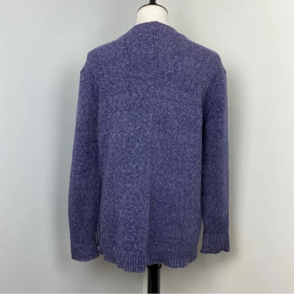 Vineyard Vines Purple Wool Blend Open Cardigan Oversized Small - Image 4