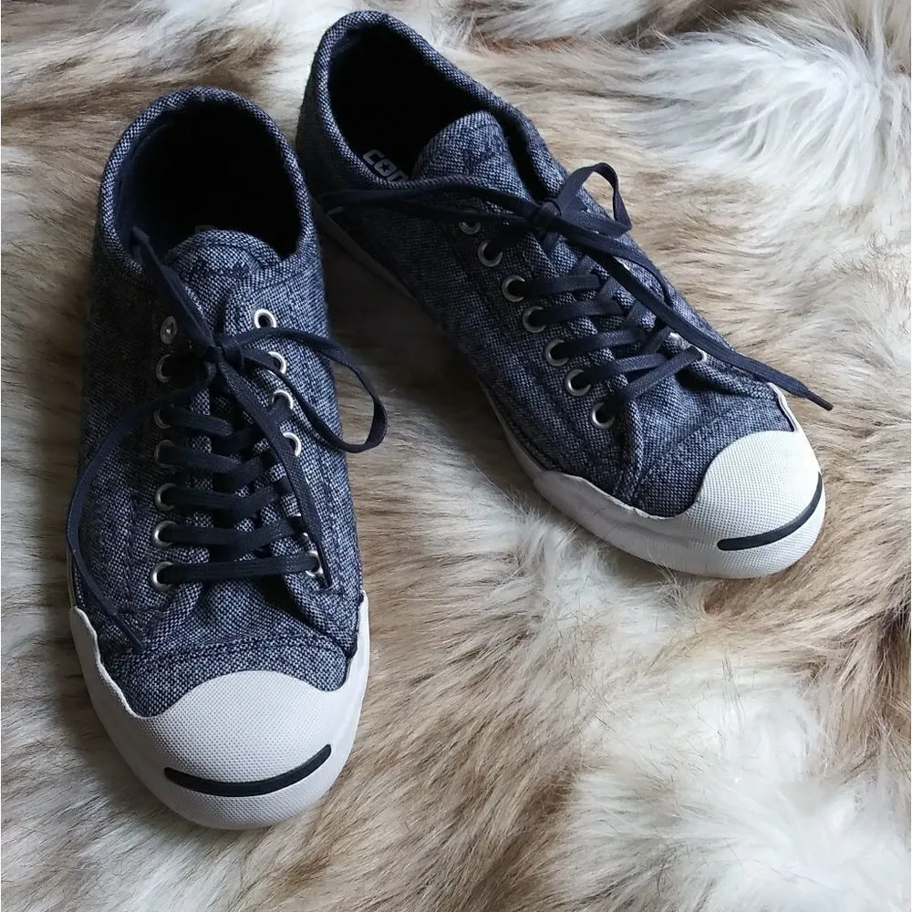 CONVERSE inked white and navy unisex sneakers women 9.5/men 7.5 - Image 2