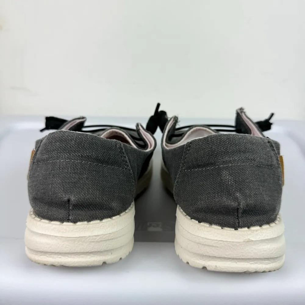 Hey Dude Wendy Chambray Moccasin Slip On Shoe Sz 7 Dark Grey Black - Image 12