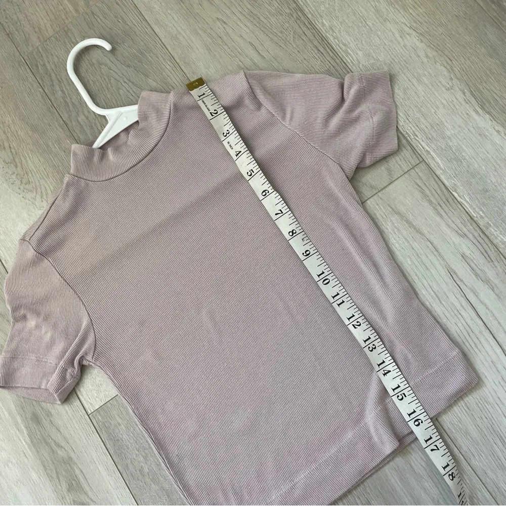 Babaton Crop Top mock neck women Purple (xsmall) casual summer stretchy ribbed - Image 6