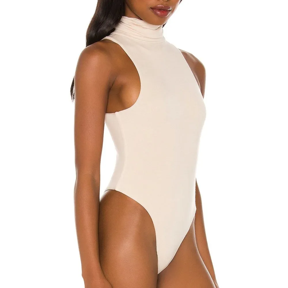 Re Ona Cream Sleeveless Bodysuit Tan Size XS - Image 3