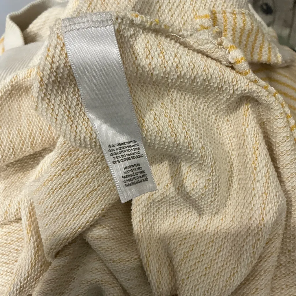 Alternative Yellow and White Striped Sweatshirt Size Small - Image 6