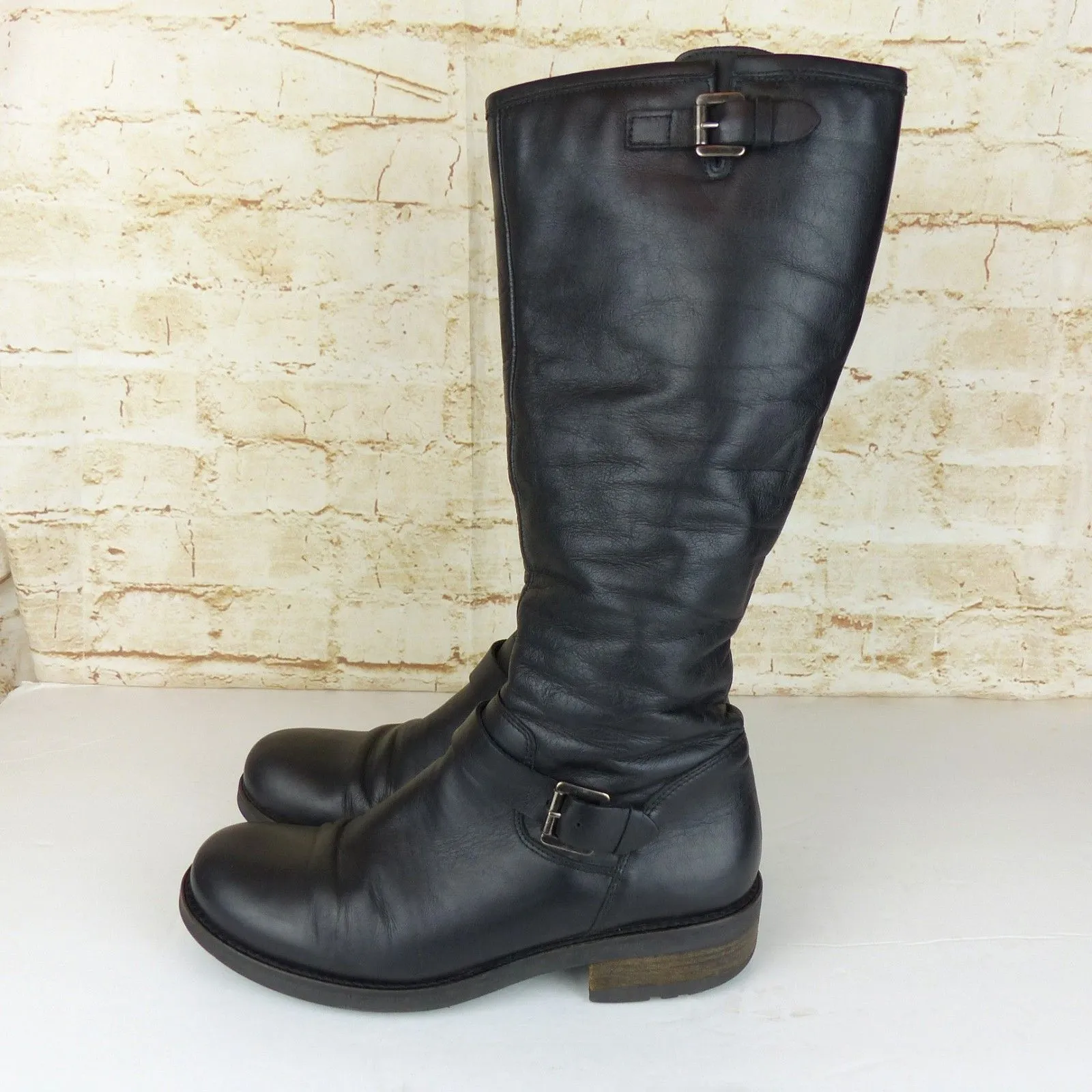 La Canadienne Caleb Knee High Riding Boot Women 10 Black Leather Waterproof $495 - Image 6