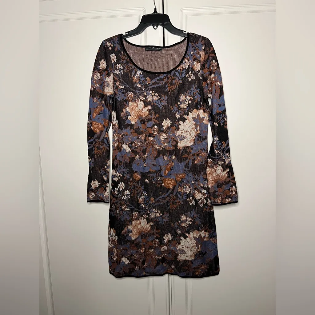 Peruvian Connection Cadiz Floral 100% Pima Cotton Sweater Dress XS - Image 3