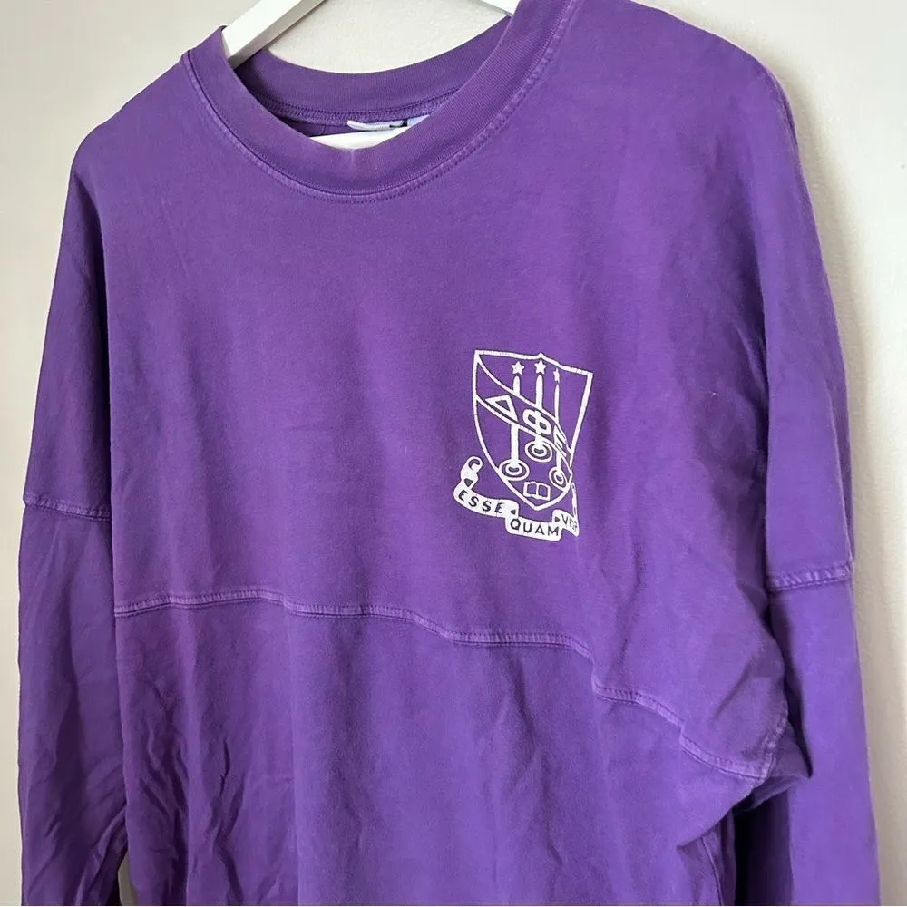 Delta Phi Epsilon Spirit Jersey Purple DPhiE Long Sleeve Tee Venley Casual Cute Purple Size M - Image 2