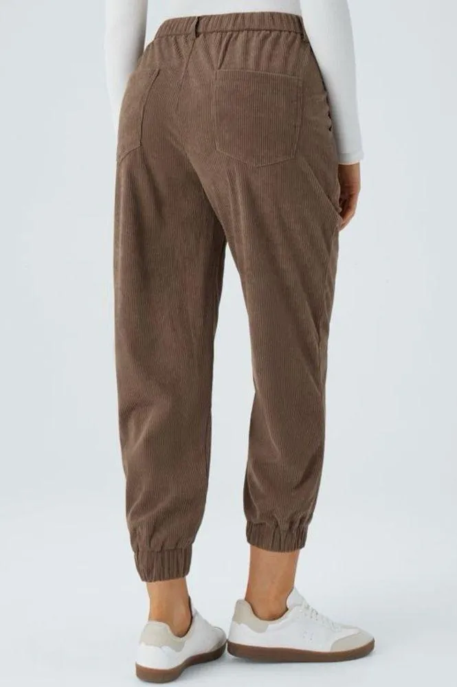 Halara Mid Rise Button Zipper Pockets Corduroy Casual Joggers Size Small - Image 3