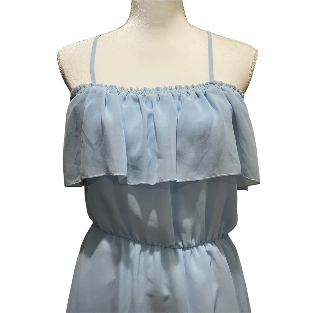 Divided H&M Off the Shoulder Dress Light Blue Size 8 - Image 3