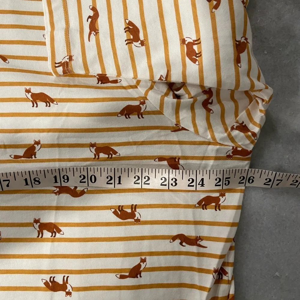 NWOT Serengeti Size 2X Mustard Stripe Red Fox Long Sleeve Crew Neck Tee Shirt Gold - Image 11