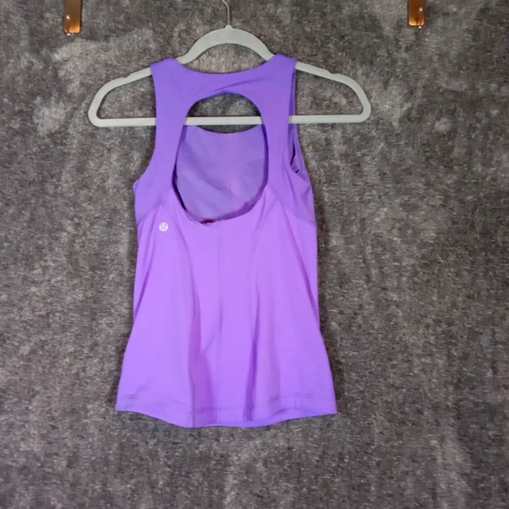 Lululemon Athletica Swank Tank In Power Purple Top Gym Running Womens Size 4 - Image 4