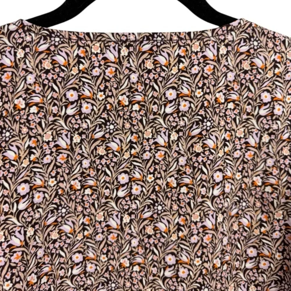 J. Crew Puff-sleeve Satin-back Crepe Top in Floral Flourish‎ L - Image 8