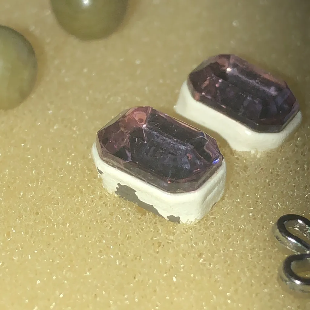 Set of Four Pairs of Vintage Boho Floral Stud Earrings Yellow - Image 6