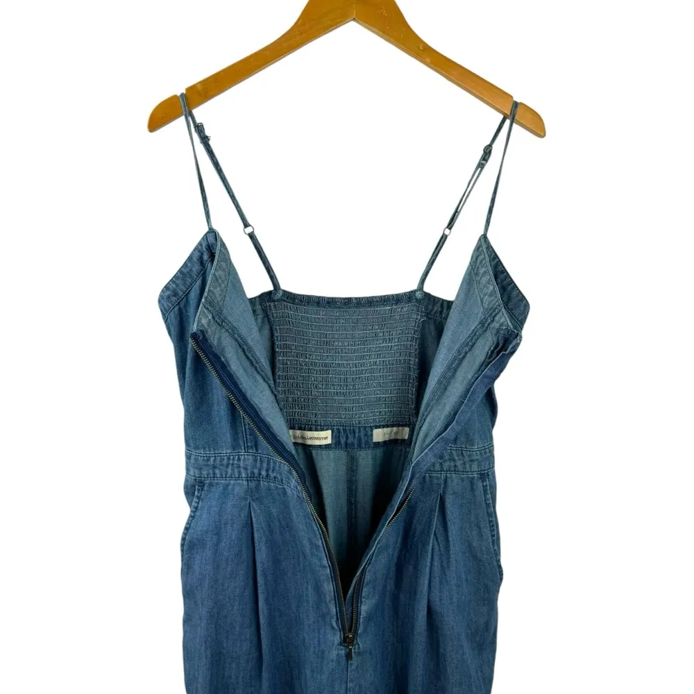 Pilcro and the Letterpress Anthropologie Denim Chambray Zip Front Jumpsuit 10 - Image 10
