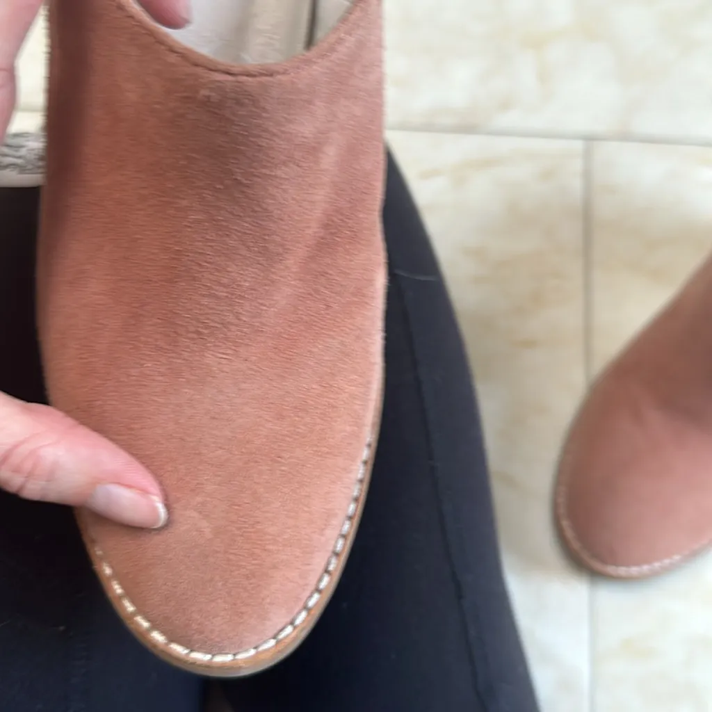 Rosalee Pink Suede Half Mule - Image 7