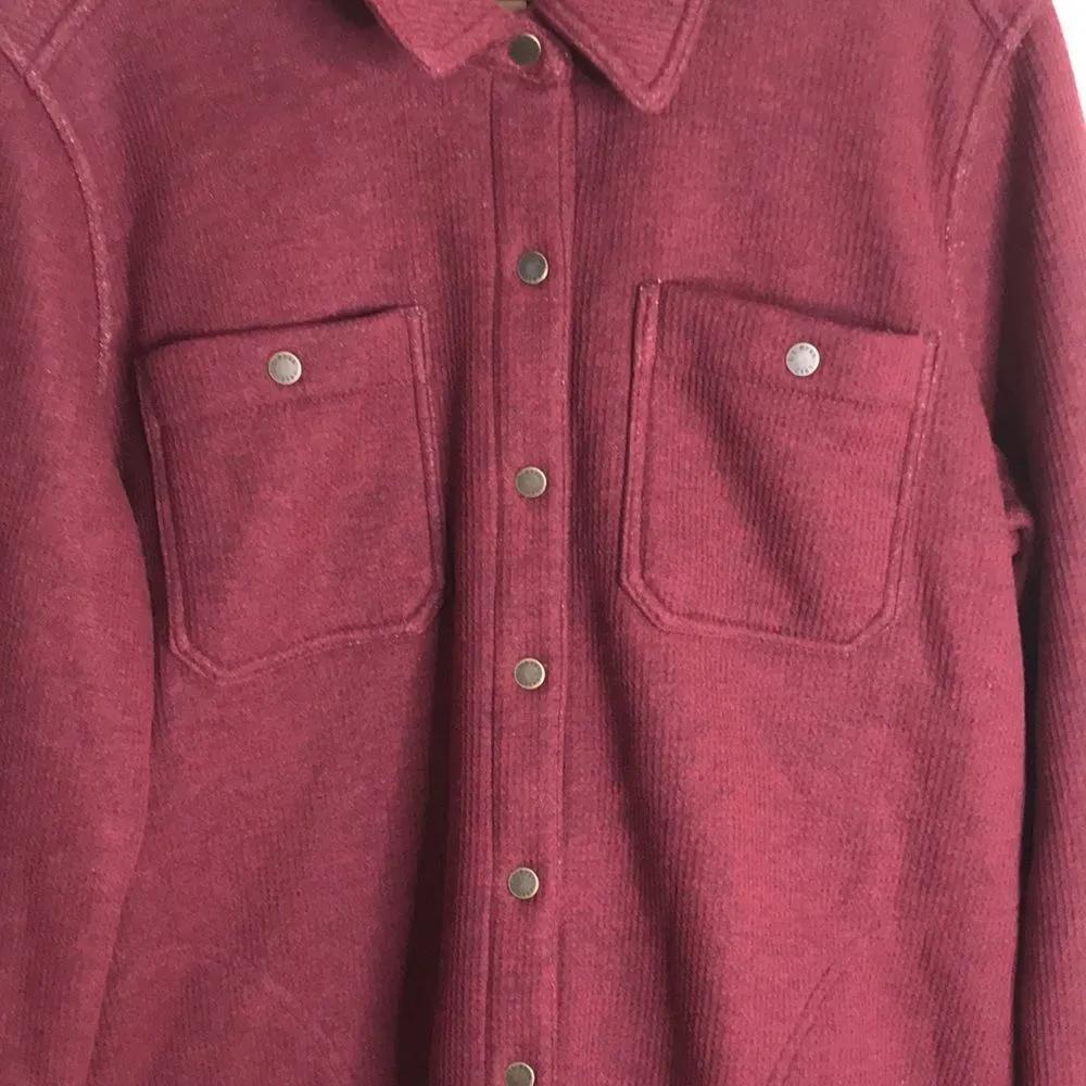 L.L. Bean snap button long sleeve fleece cozy sweater size XL reg - Image 4