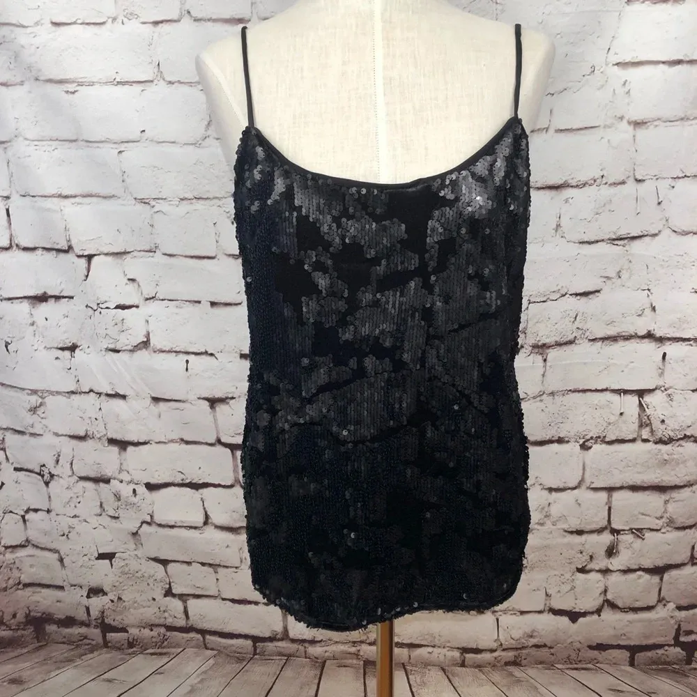 LPA The Label‎ Top 17 Black Sequin Tank Top - Image 2