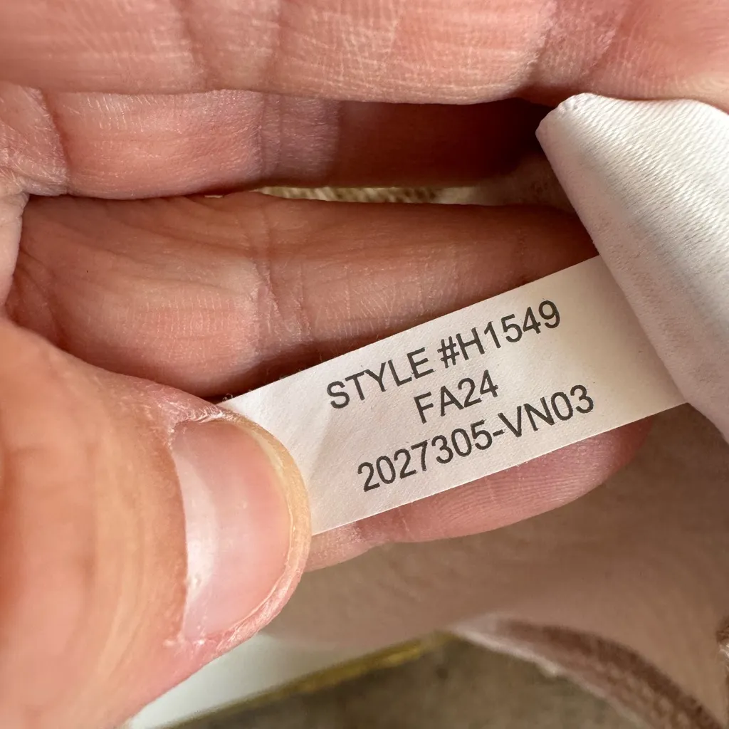 J.Crew tan houndstooth plaid funnel neck pullover size small - Image 5