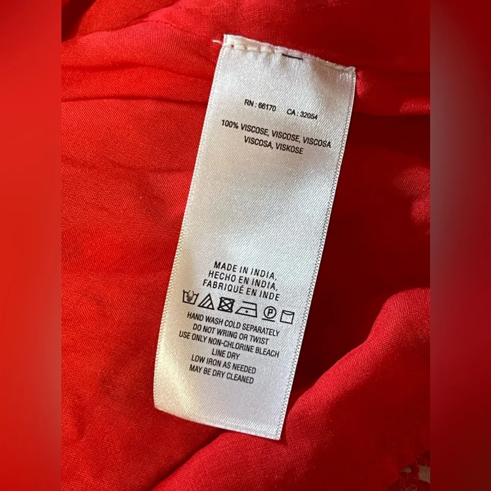 Anthropologie 47 of 52 Conversations Red Floral Midi Dress Off-The-Shoulder 22W - Image 15