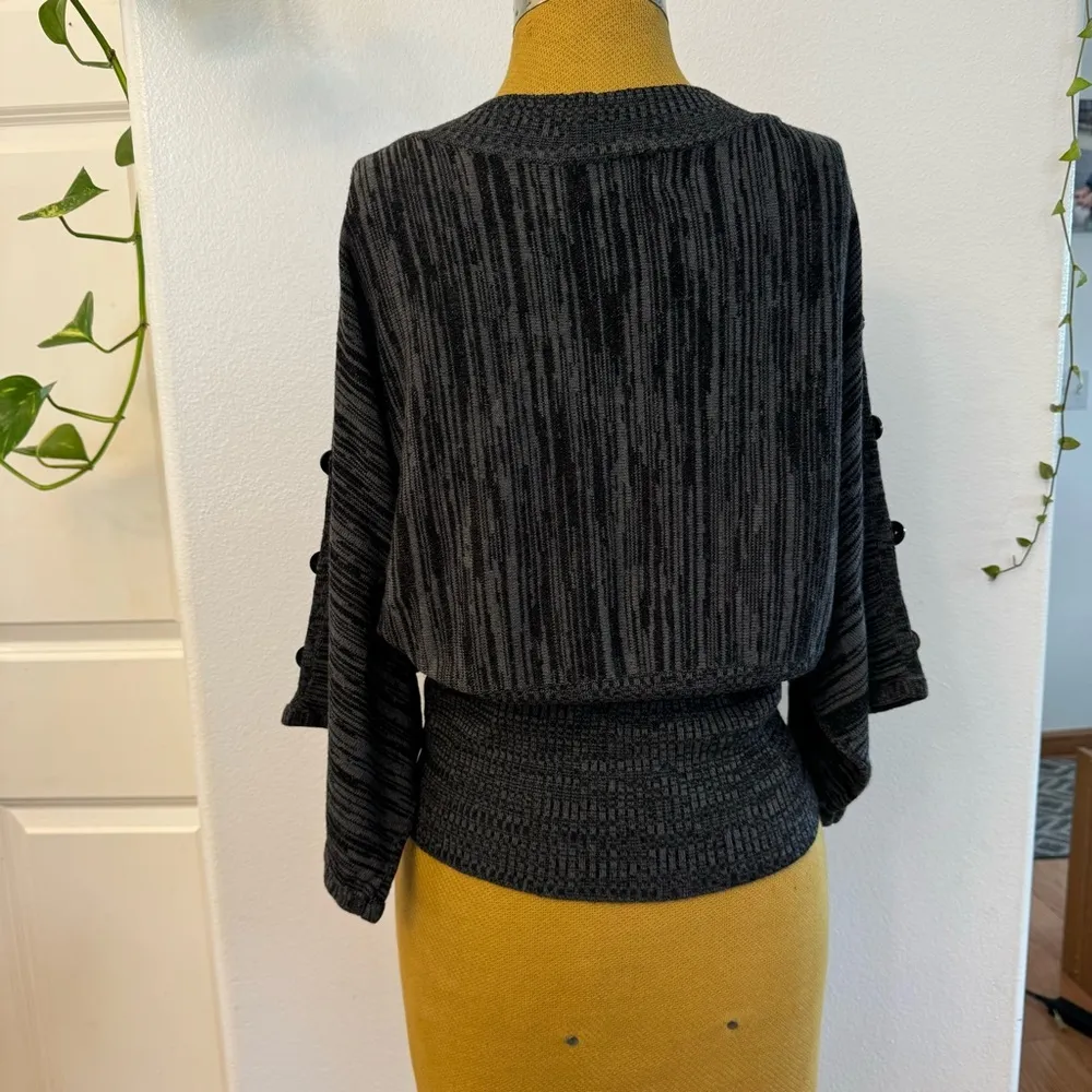 Women's Grey and Black Textured Knit Top / jumper. Gray Size undefined - Image 6