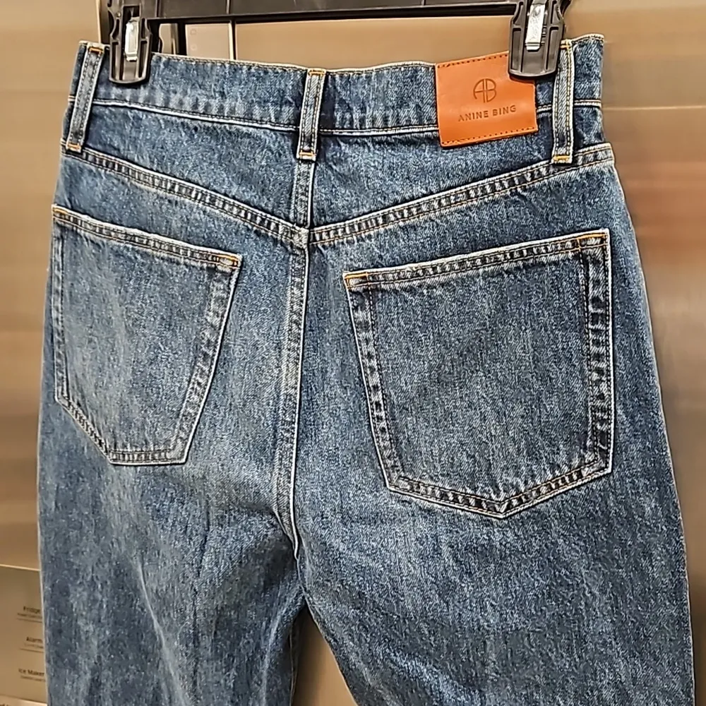 💕ANINE BING💕 Sonya Jean ~ Button Fly Mid Indigo Blue 27 NWOT - Image 13