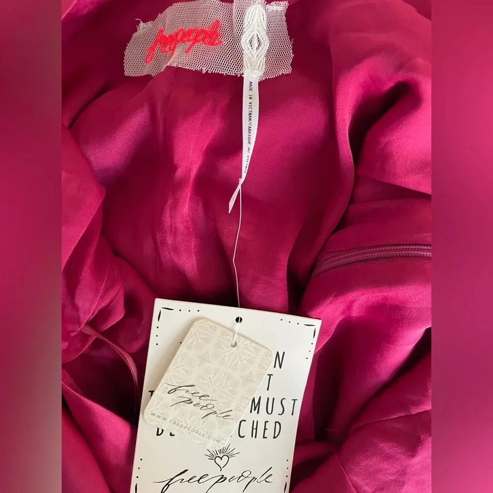 NWT Pink Rose Satin Halter Maxi Dress Size Medium - Image 7