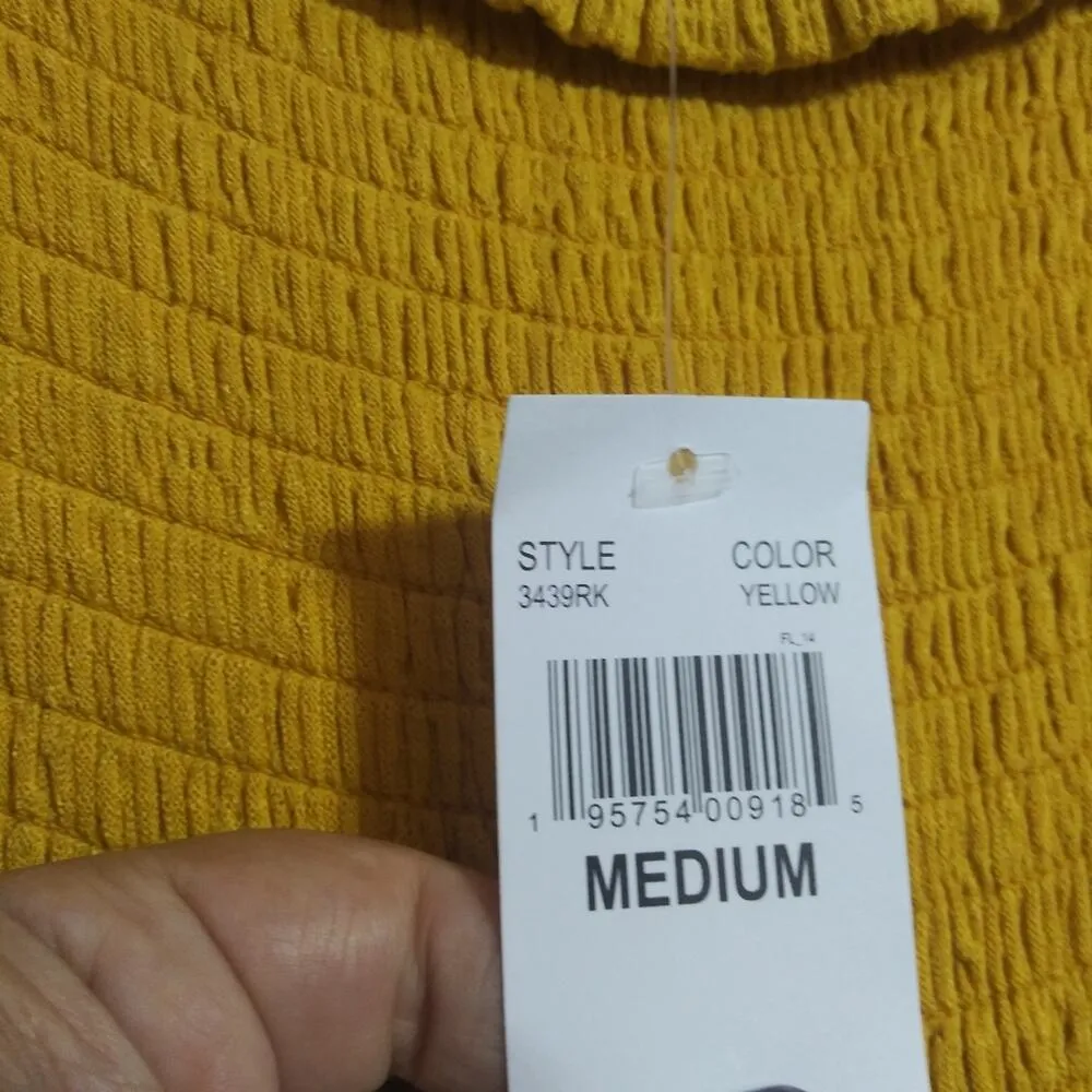 Love Tree Women Yellow Jumpsuit Wide Leg Sleeveless Size M - Image 7