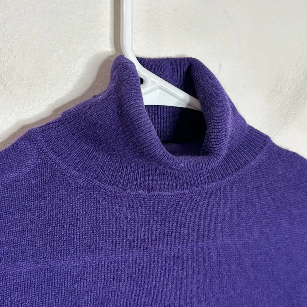 Indulge Cashmere Blackberry Turtleneck Classic Fit Sweater Size XS - Image 4