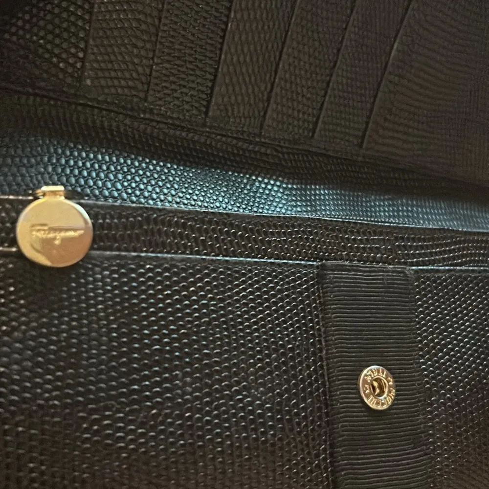 Vara Black Leather Long Bifold Wallet Made in ITALY - Image 8