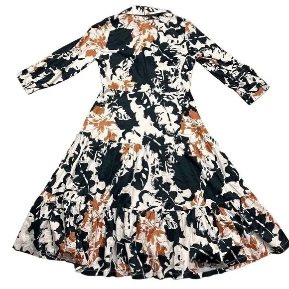 Soft Surroundings Moonglow Floral Button-Up Midi Dress Size 4 Multicolor - Image 6