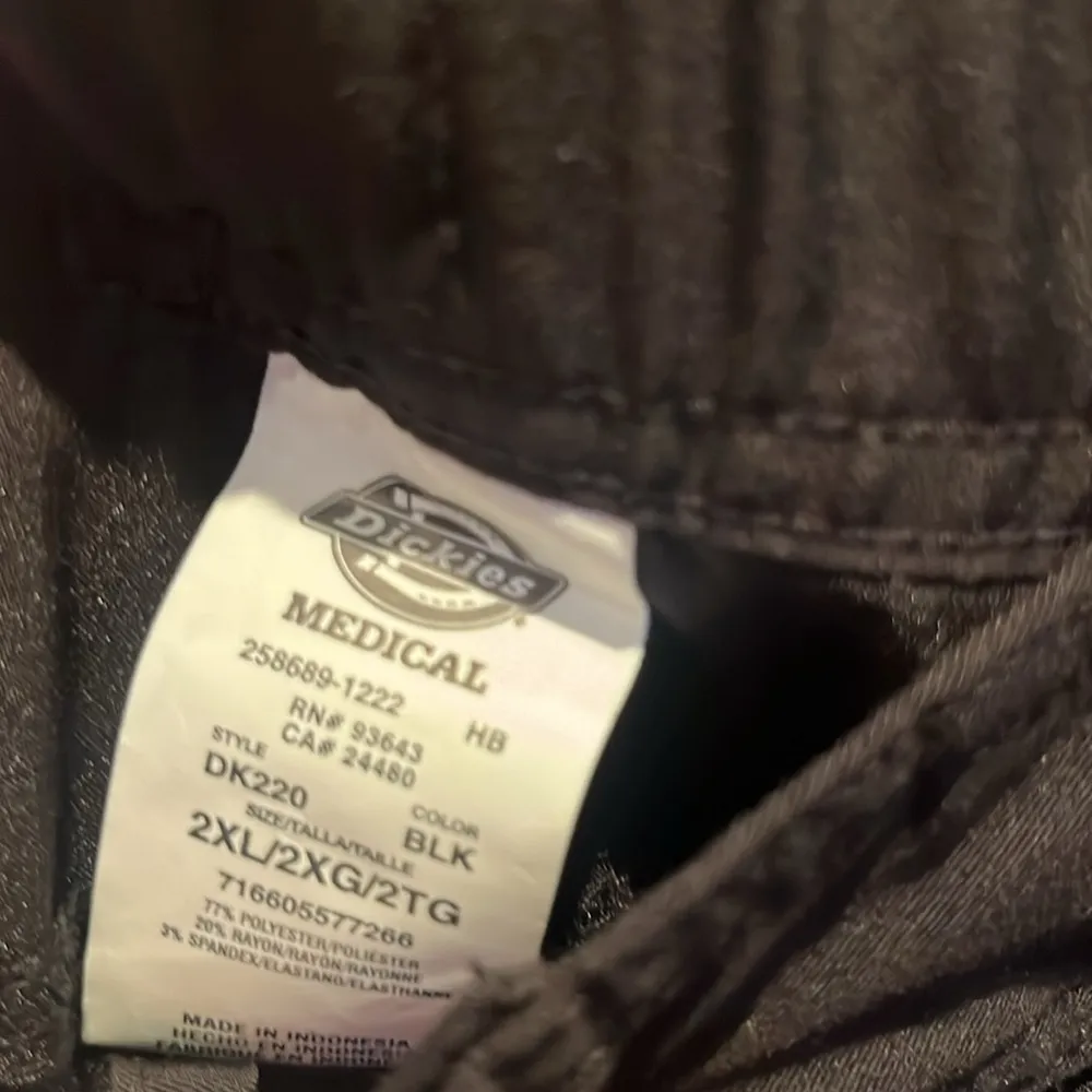 Dickies Unisex Men’s Women’s Cargo Medical Scrub Pants Size 2X Black - Image 9